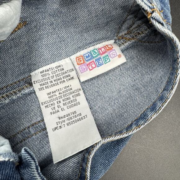 Vintage Children’s Jean Romper Overalls Lion Character Small Steps Size 18M - Picture 7 of 8